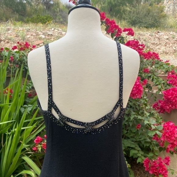 Vintage St John Evening by Marie Gray Formal Gown Knit Maxi Dress Black Sz 4 EUC - Picture 9 of 13